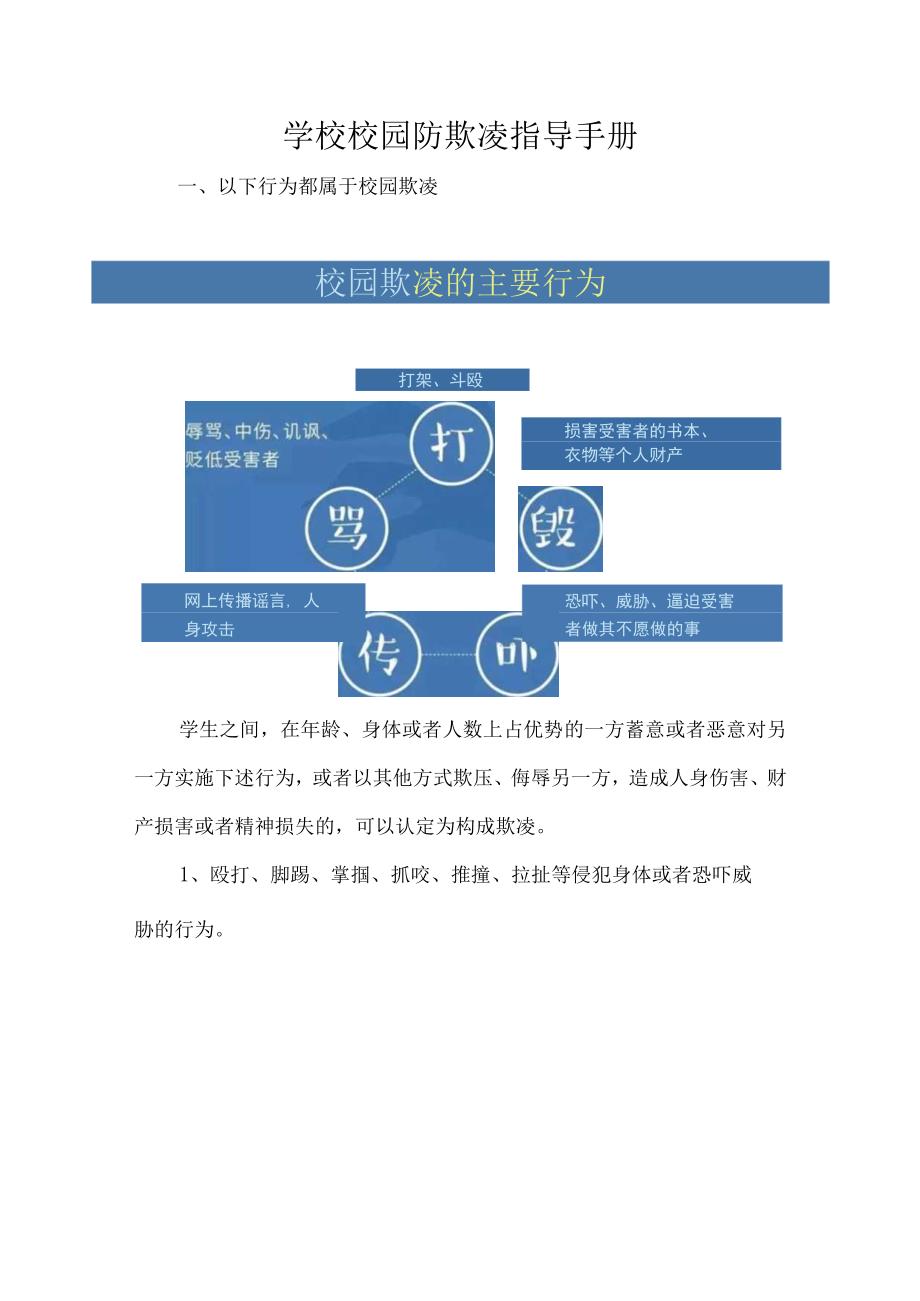 学校校园防欺凌指导手册.docx_第1页