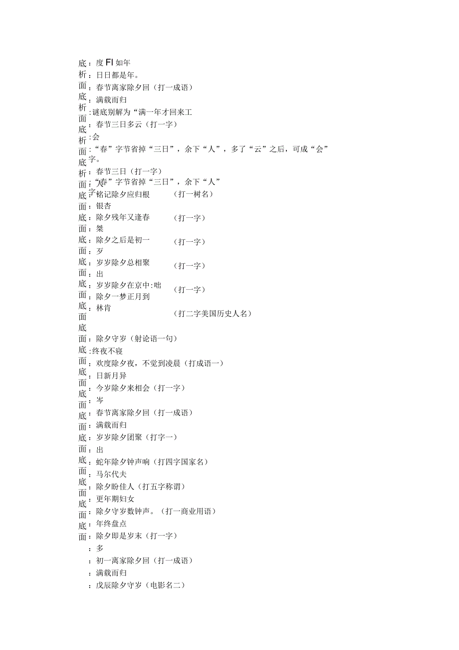 100条简单的春节灯谜.docx_第2页