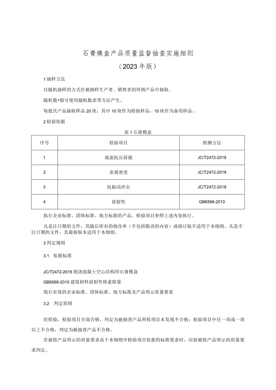 石膏模盒产品质量监督抽查实施细则（2023年版）.docx_第1页