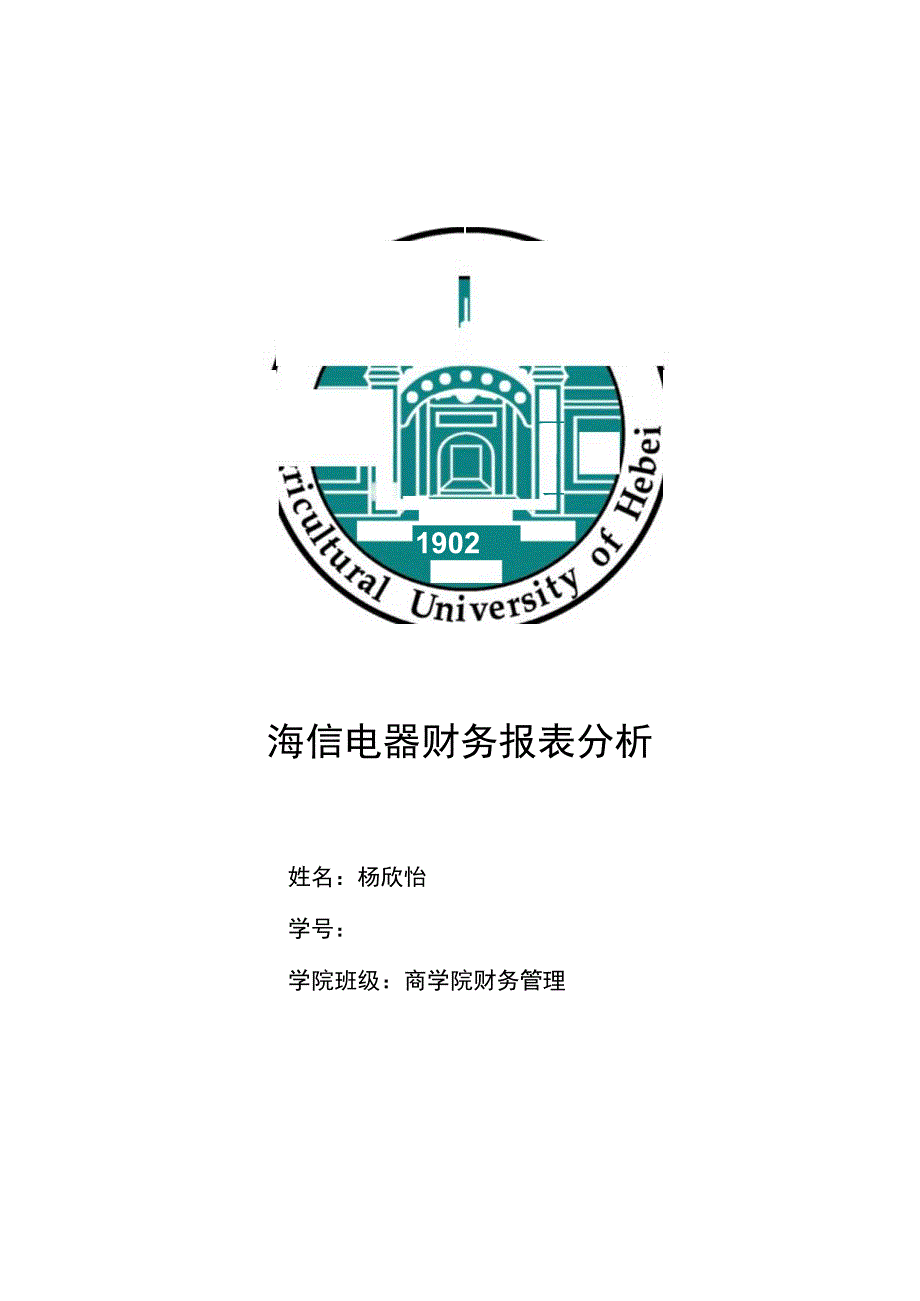 海信财务报表分析.docx_第1页