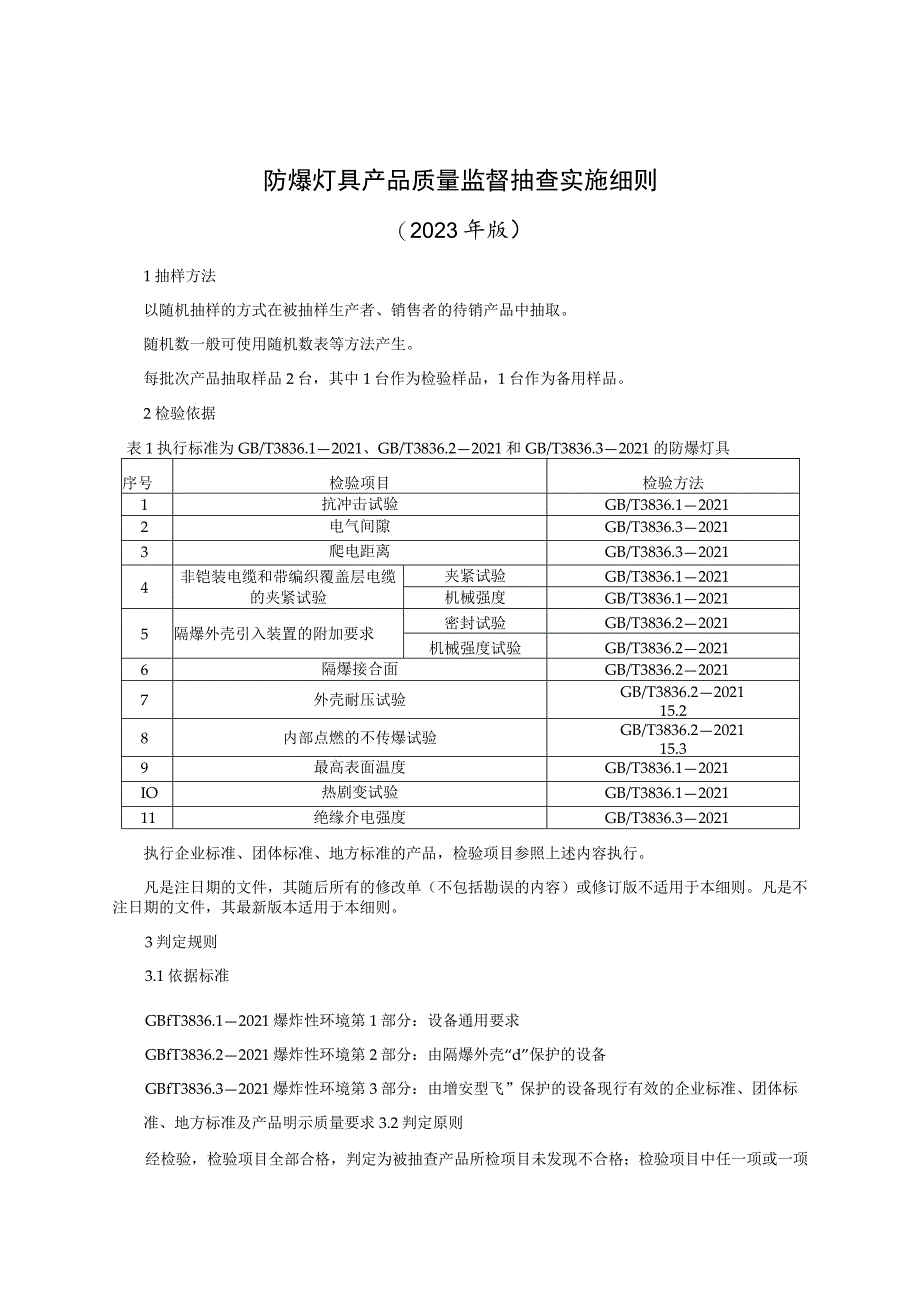 防爆灯具产品质量监督抽查实施细则（2023年版）.docx_第1页