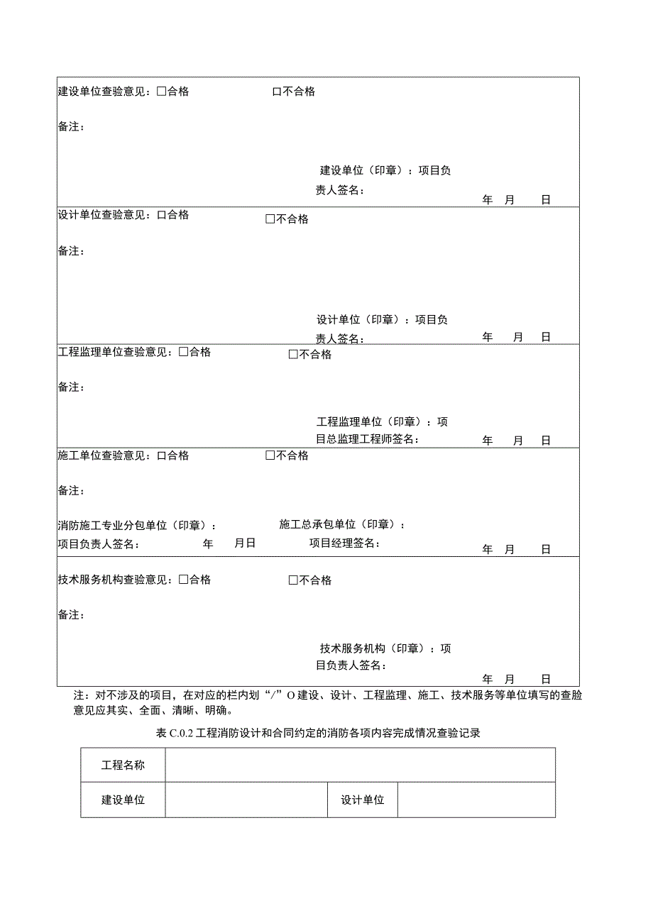 建筑工程竣工验收消防查验文件 消防施工质量专项检查表（主体阶段） 消防施工质量专项检查表（装饰装修阶段）.docx_第3页