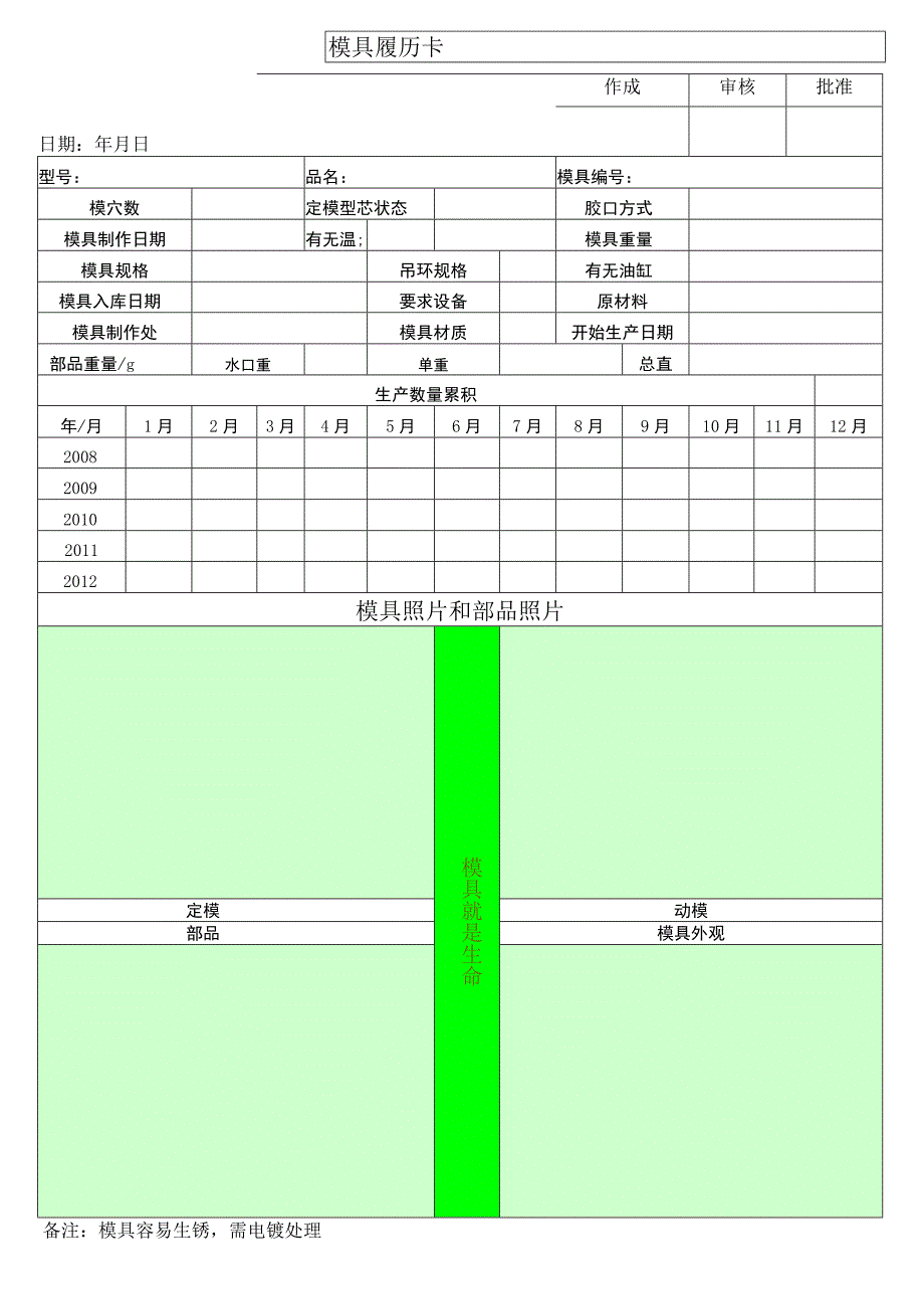 公司模具履历卡.docx_第1页