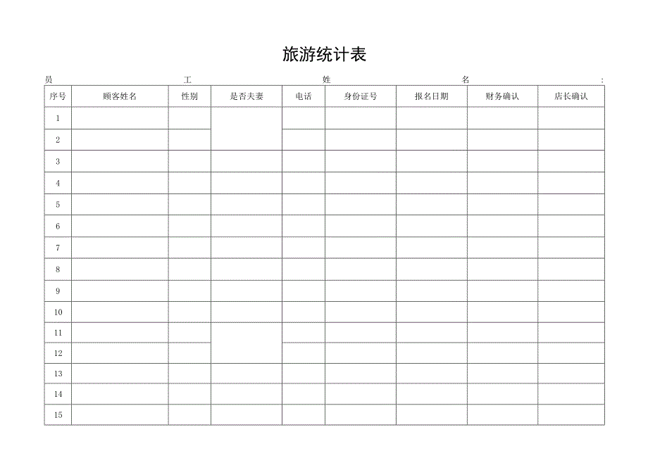 旅游统计表格.docx_第1页