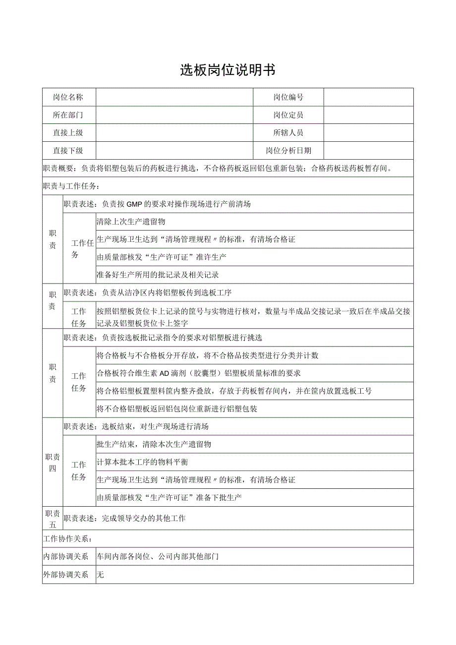 选板岗位说明书.docx_第1页