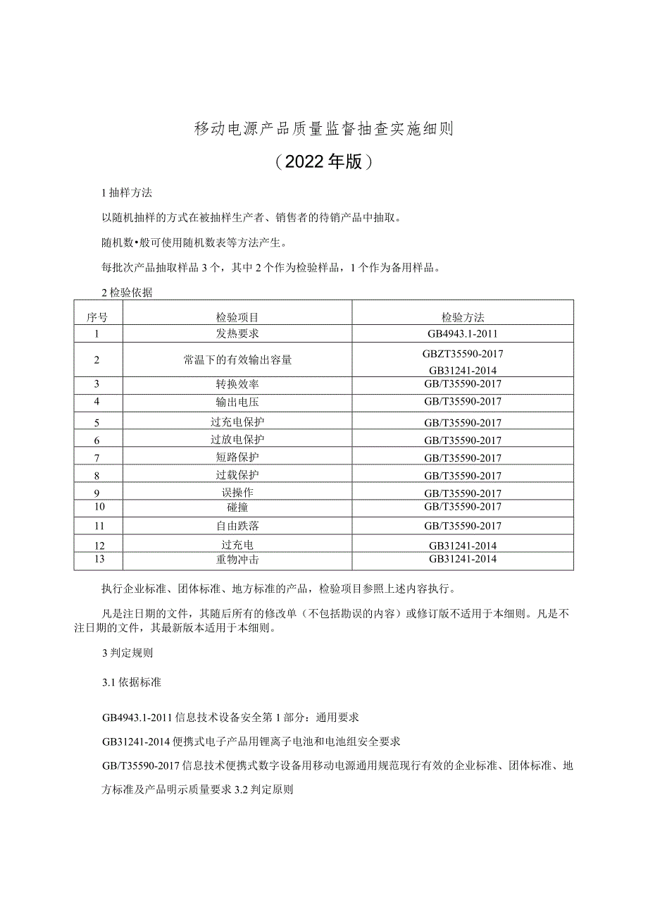 移动电源产品质量监督抽查实施细则（2022年版）.docx_第1页