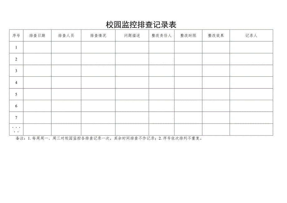 校园监控排查记录表.docx_第1页