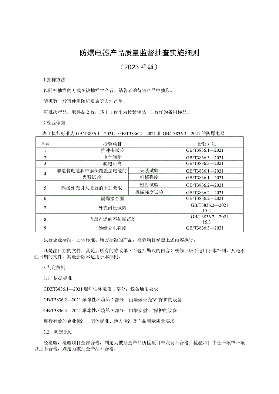 防爆电器产品质量监督抽查实施细则（2023年版）.docx_第1页