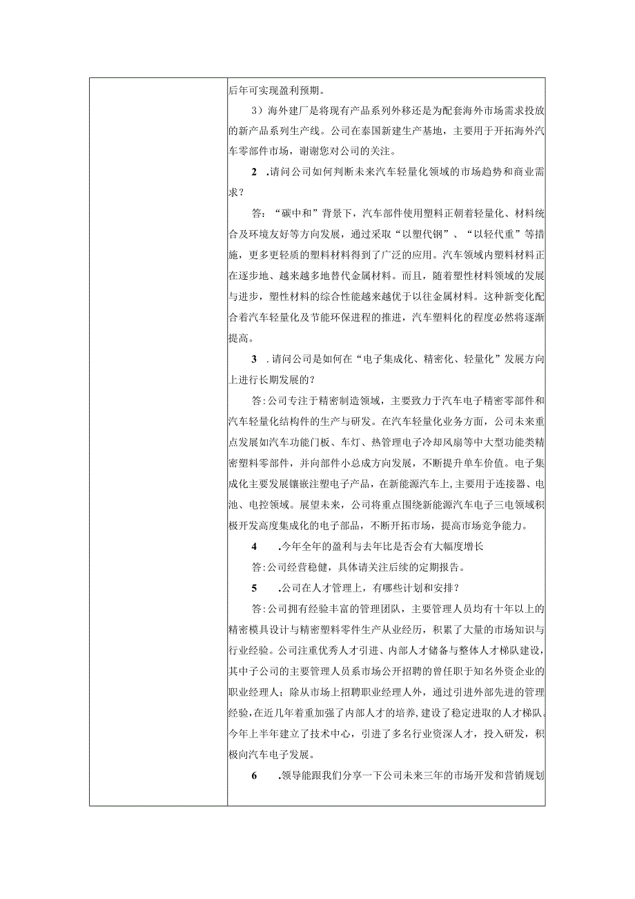 证券代码603266证券简称天龙股份宁波天龙电子股份有限公司投资者关系活动记录表.docx_第2页