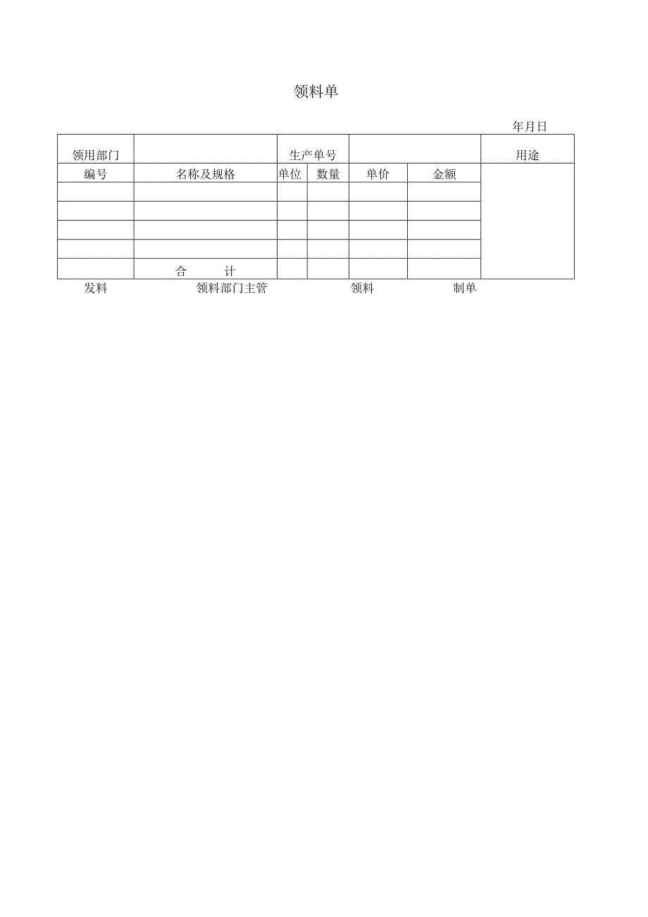 公司领料单模板.docx_第1页