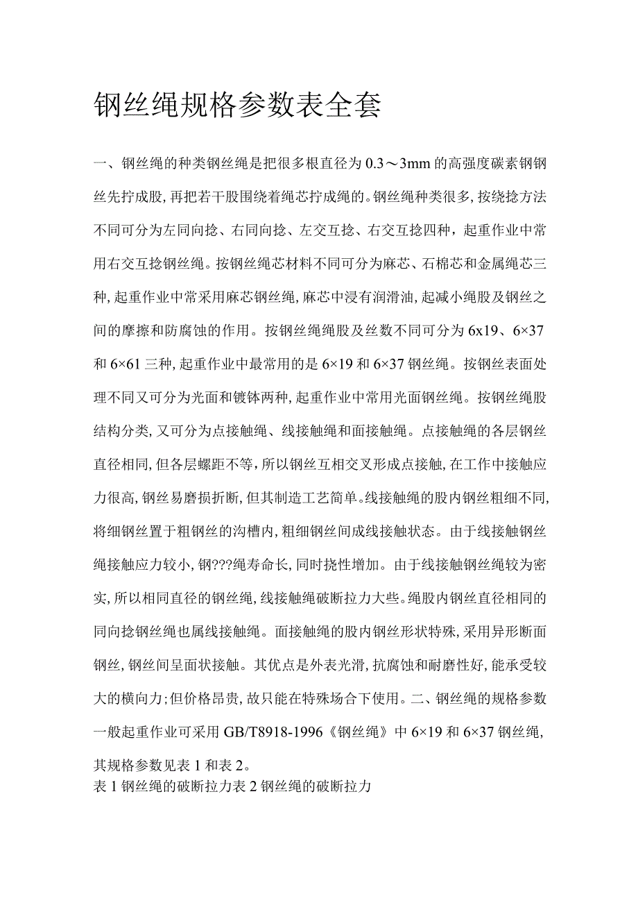 钢丝绳规格参数表全套.docx_第1页