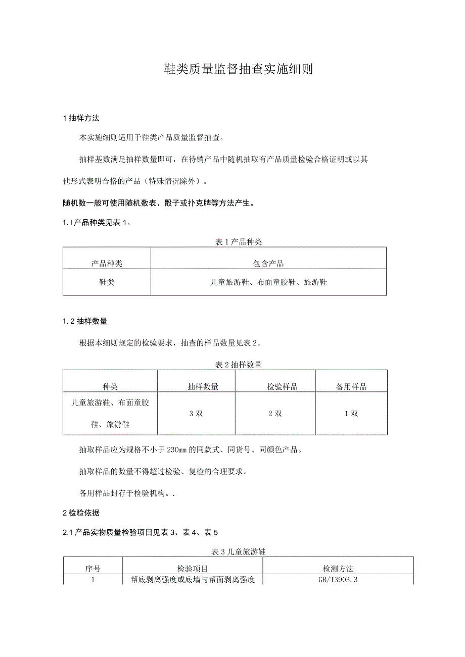 鞋类质量监督抽查实施细则.docx_第1页