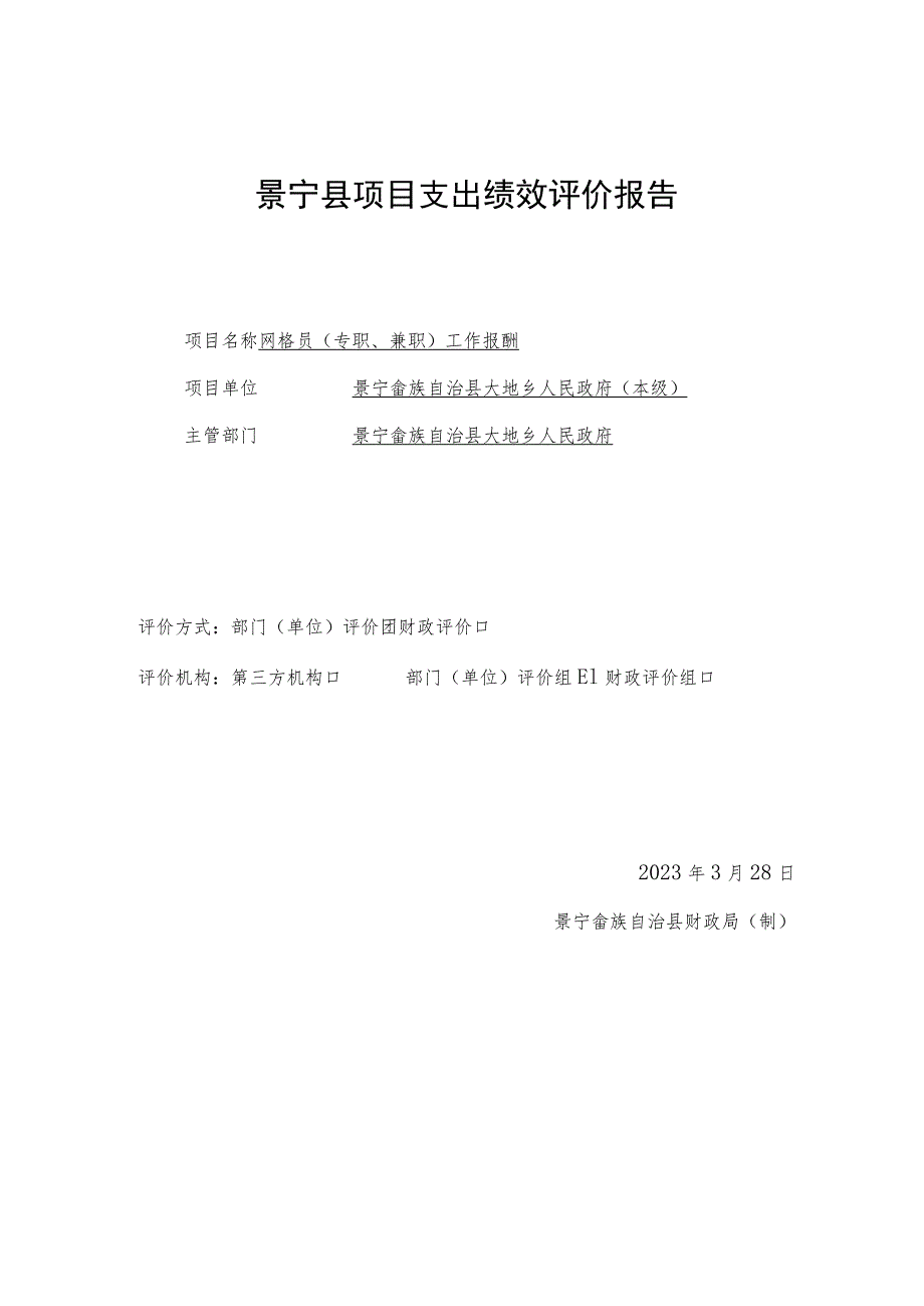 网格员专职、兼职工作报酬项目绩效评价报告.docx_第3页