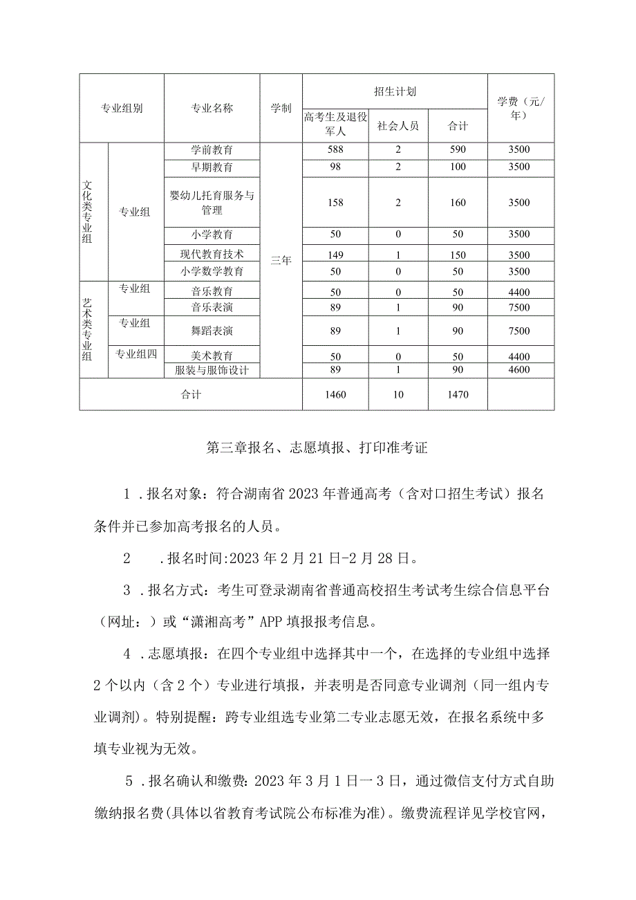 衡阳幼儿师范高等专科学校2023年单独招生章程.docx_第2页