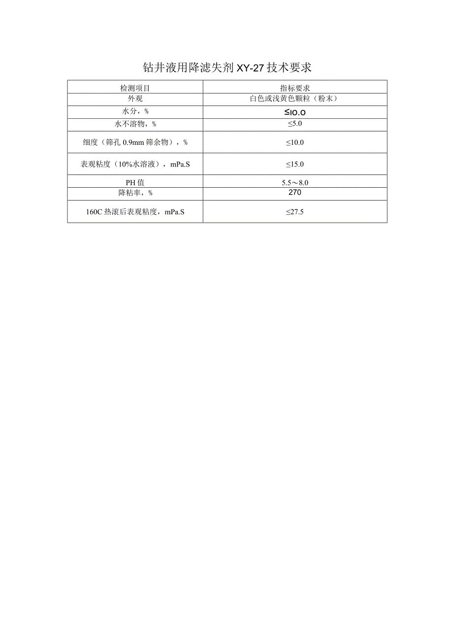 钻井液用降滤失剂XY-27技术要求.docx_第1页