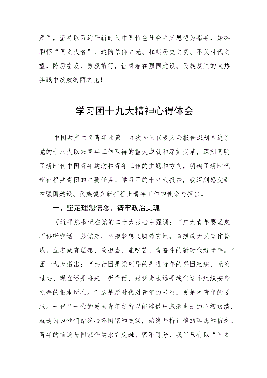 学习贯彻团十九大精神心得体会十一篇.docx_第3页