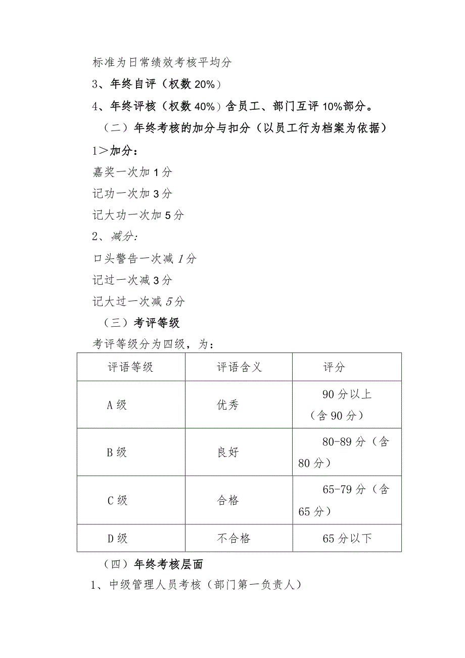 物业公司员工绩效考核管理规定.docx_第3页