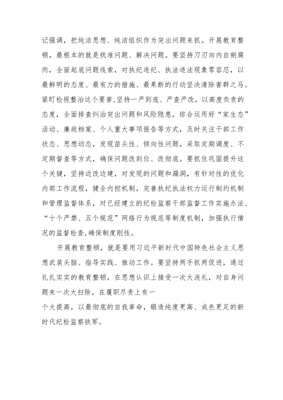 关于2023年纪检干部队伍教育整顿的学习心得体会十三篇.docx_第3页