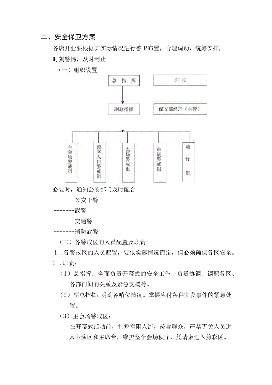 超市公司开业典礼警卫方案.docx_第3页