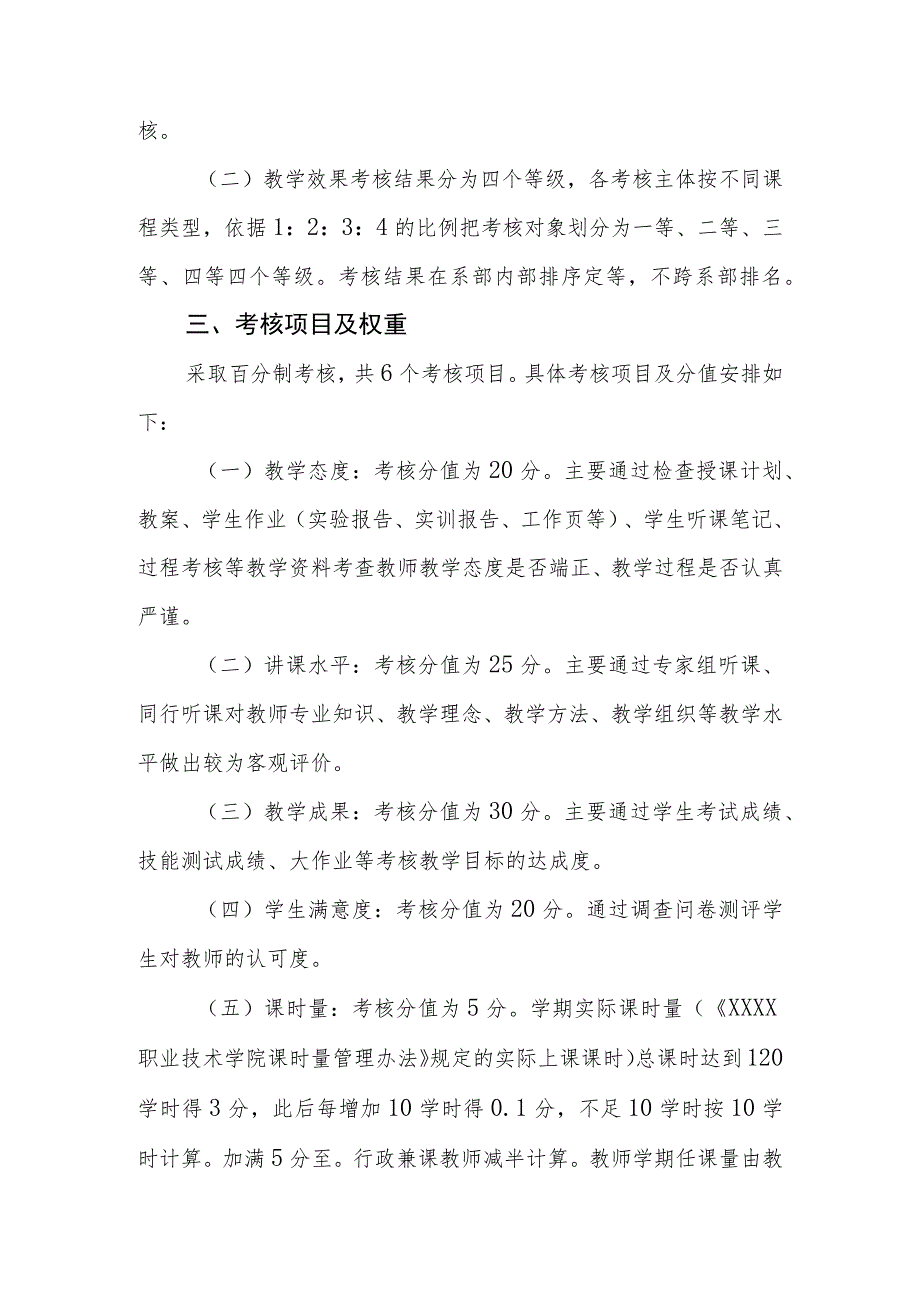 职业技术学院教师教学效果考核办法（试行）.docx_第2页