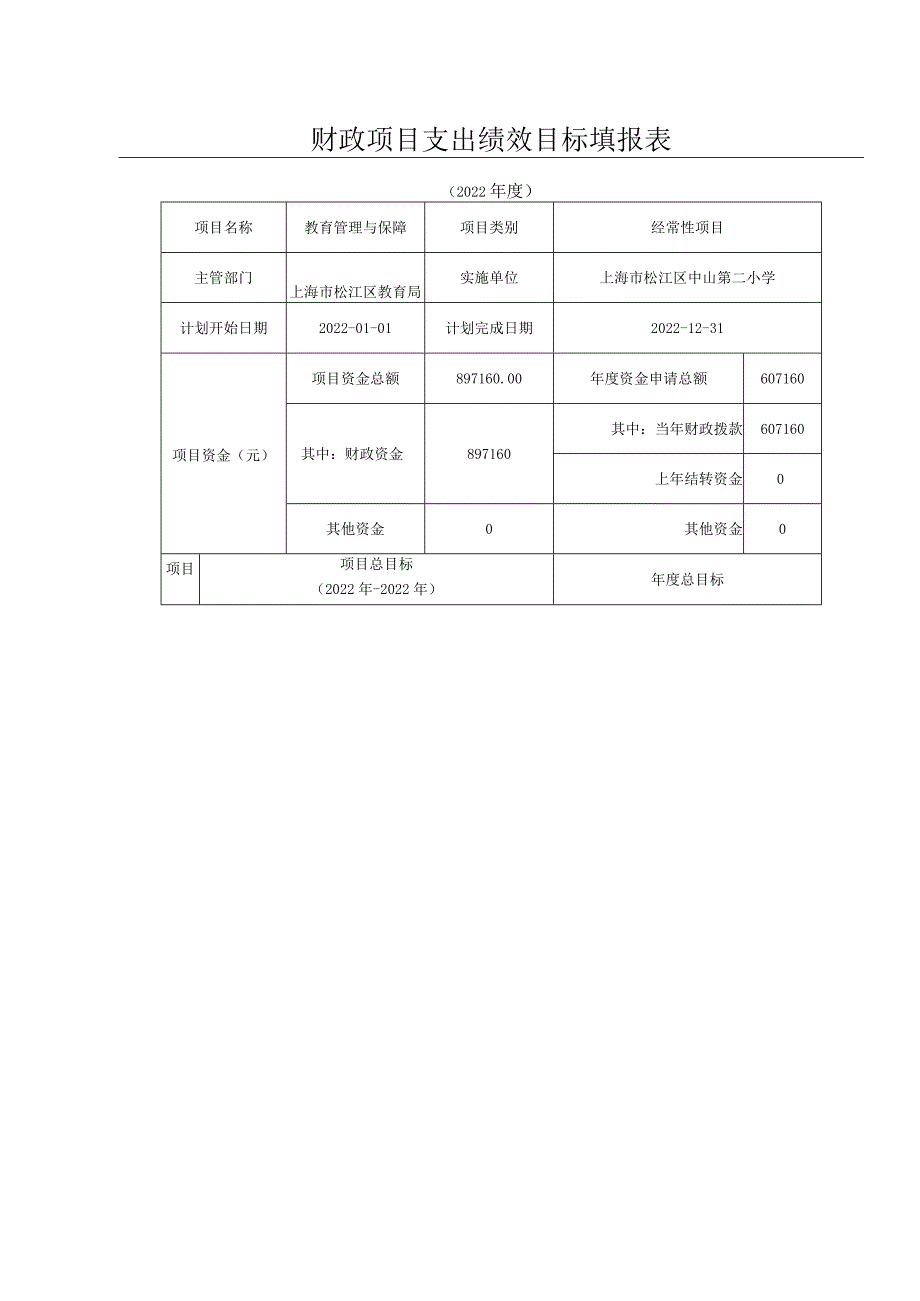 财政项目支出绩效目标填报表.docx_第1页