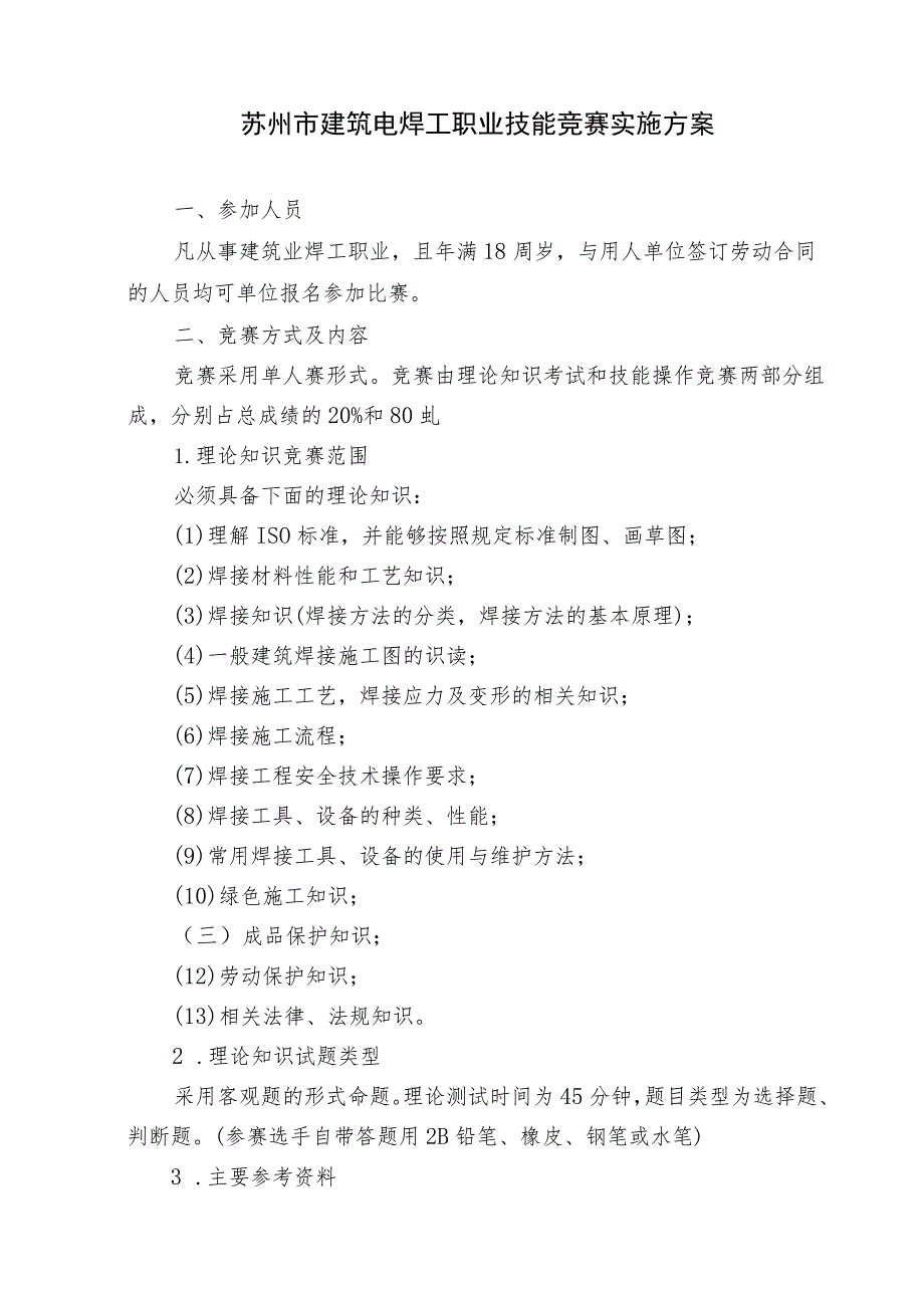 苏州市建筑电焊工职业技能竞赛实施方案.docx_第1页