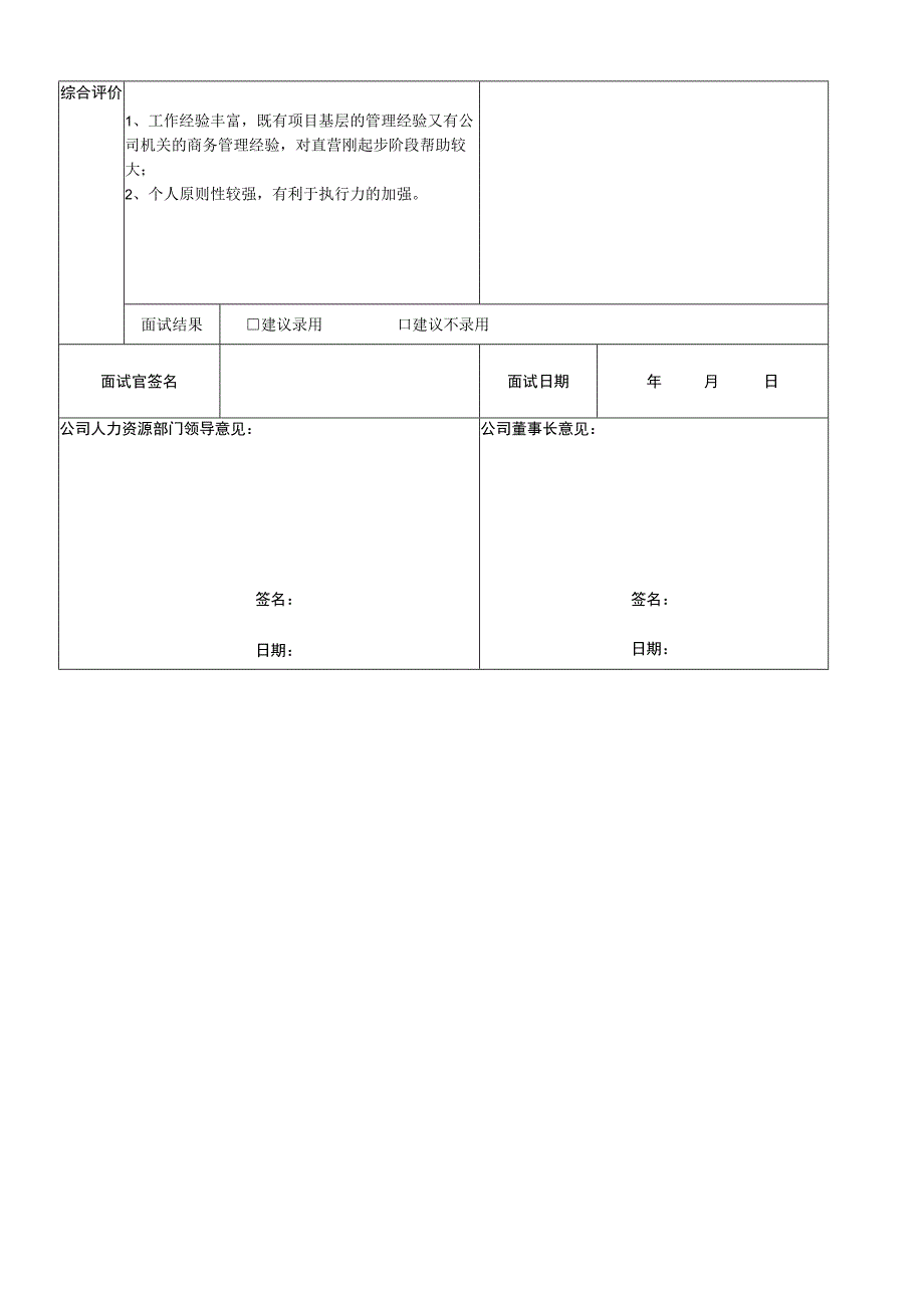 公司面试评价表.docx_第3页