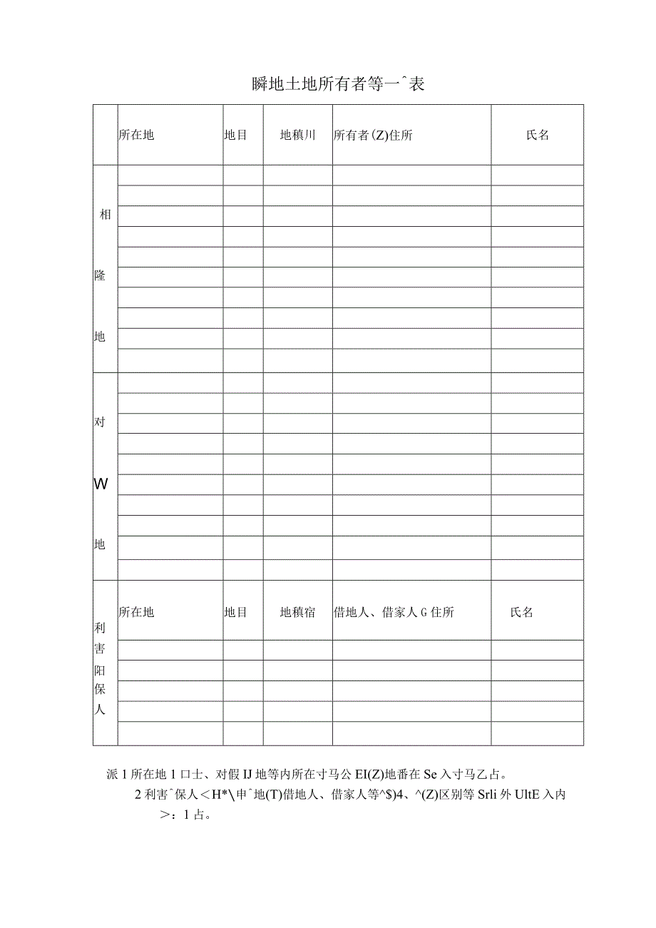 隣地土地所有者等一覧表.docx_第1页