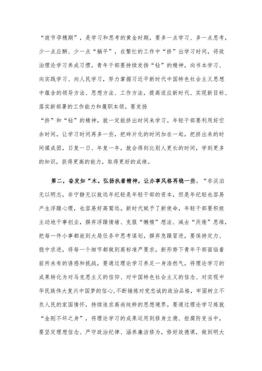 在第二批主题教育10月份青年干部座谈会上的讲话提纲.docx_第2页