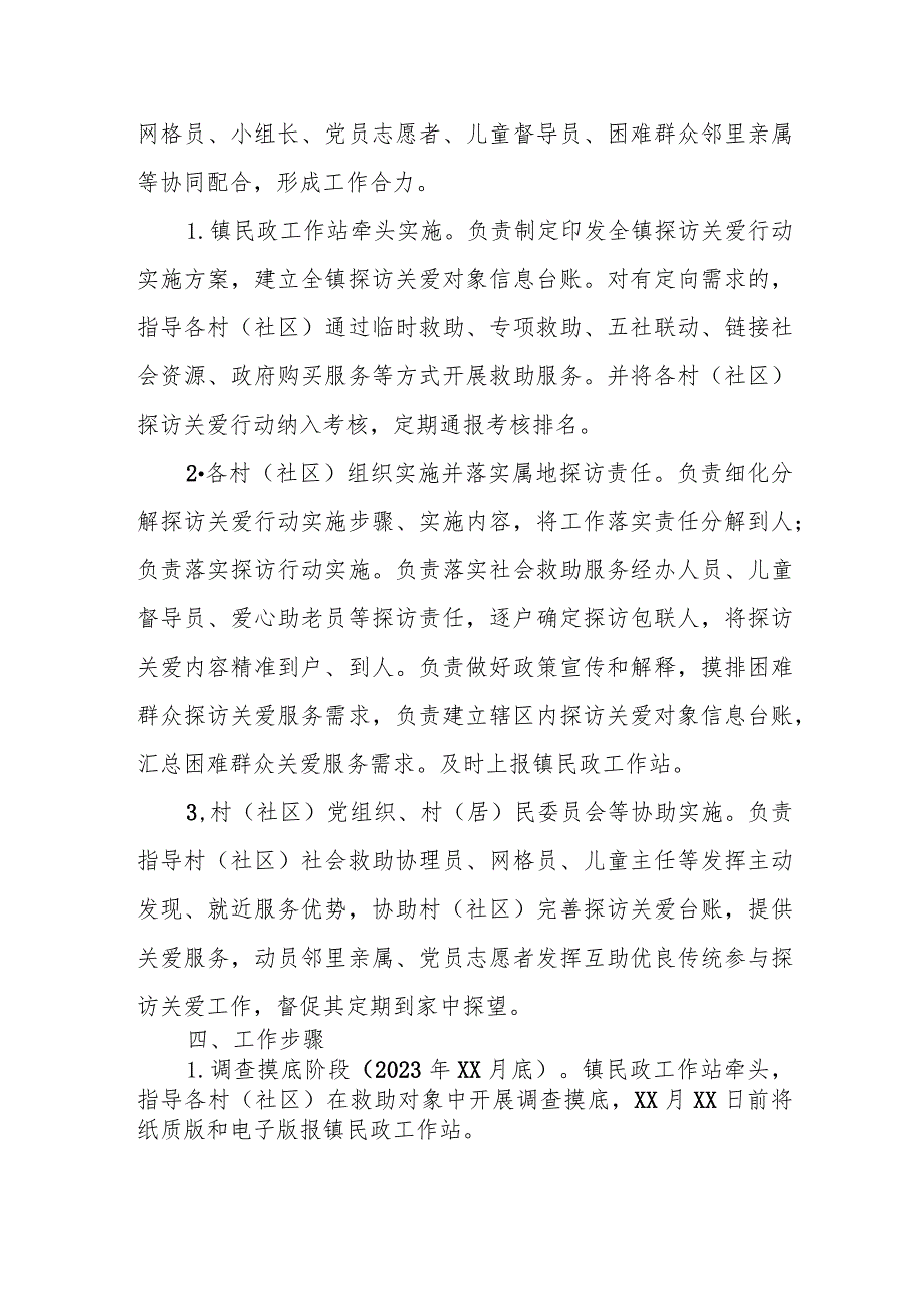 xx镇特殊困难老年人、散居孤儿等困难群众探访行动的实施方案.docx_第2页