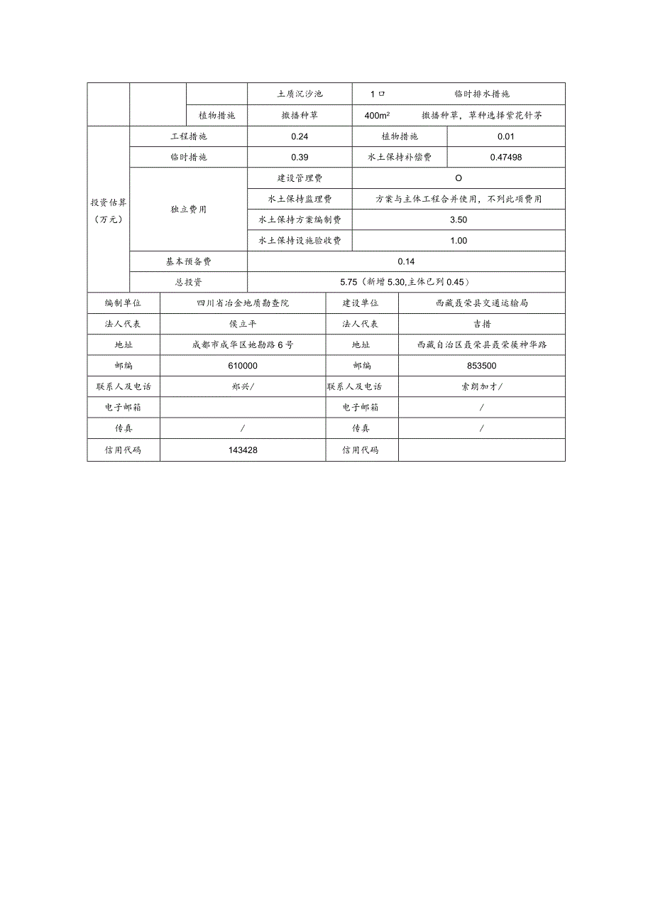 聂荣县白雄乡萨荣河桥危桥改造工程水土保持方案报告表.docx_第2页