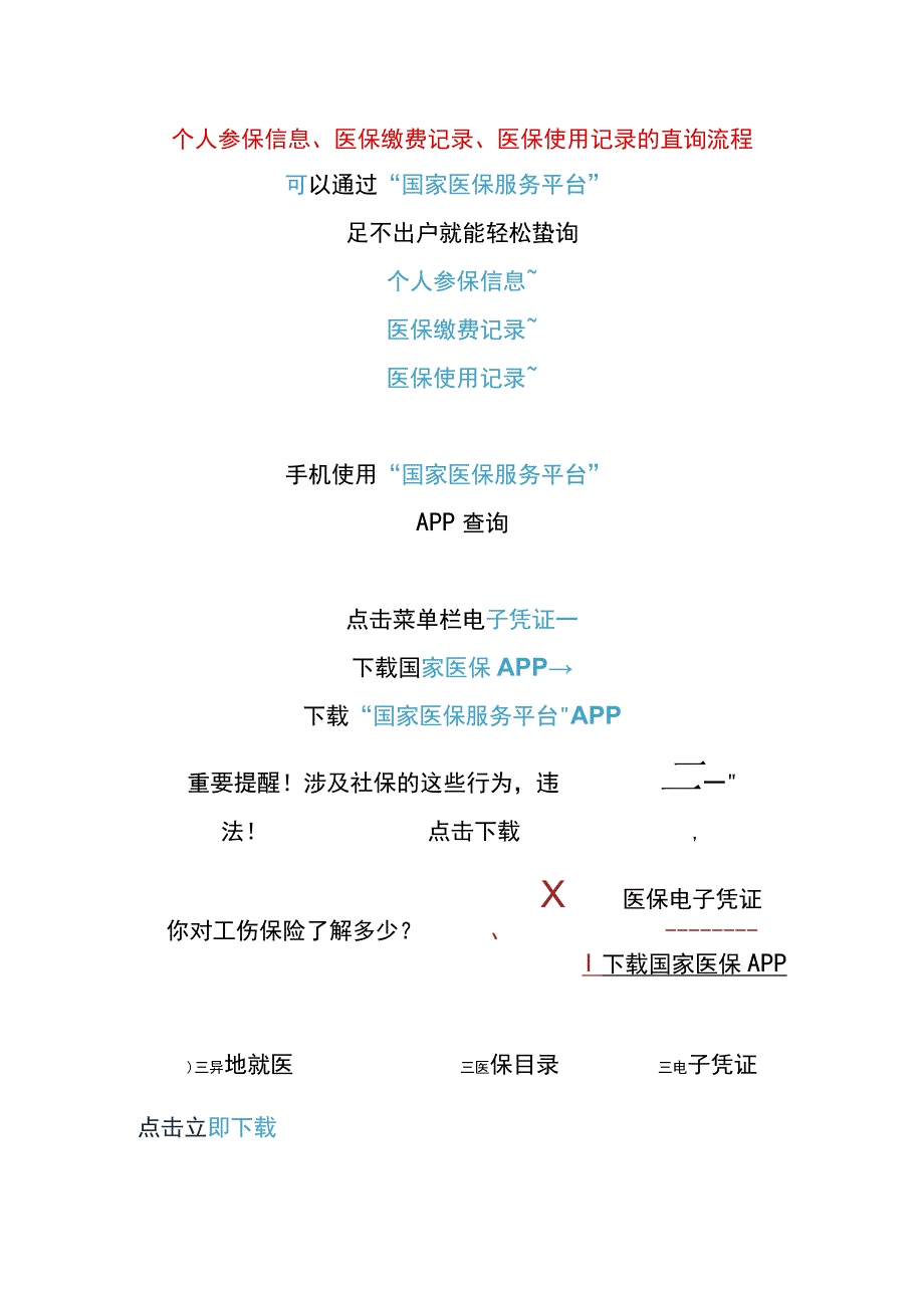 个人参保信息、医保缴费记录、医保使用记录的查询操作流程.docx_第1页