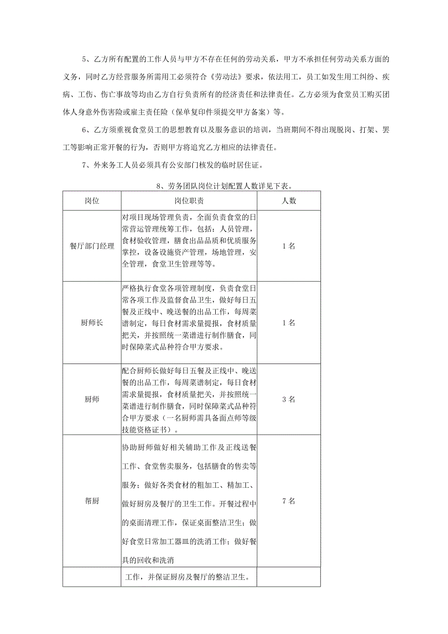 长沙市轨道交通5号线一期工程2021年-2022年车辆段食堂劳务外包项目用户需求书.docx_第3页