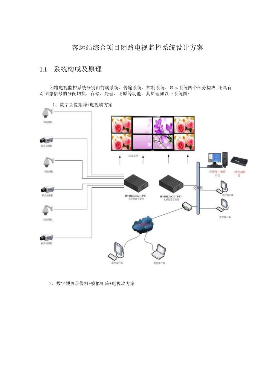 客运站综合项目闭路电视监控系统设计方案.docx_第1页