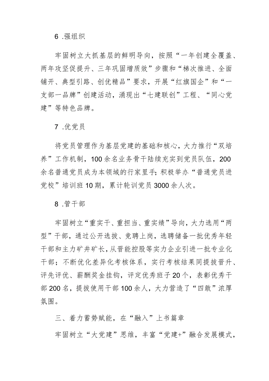 某国企党委在全市组织工作会议的交流发言材料.docx_第3页