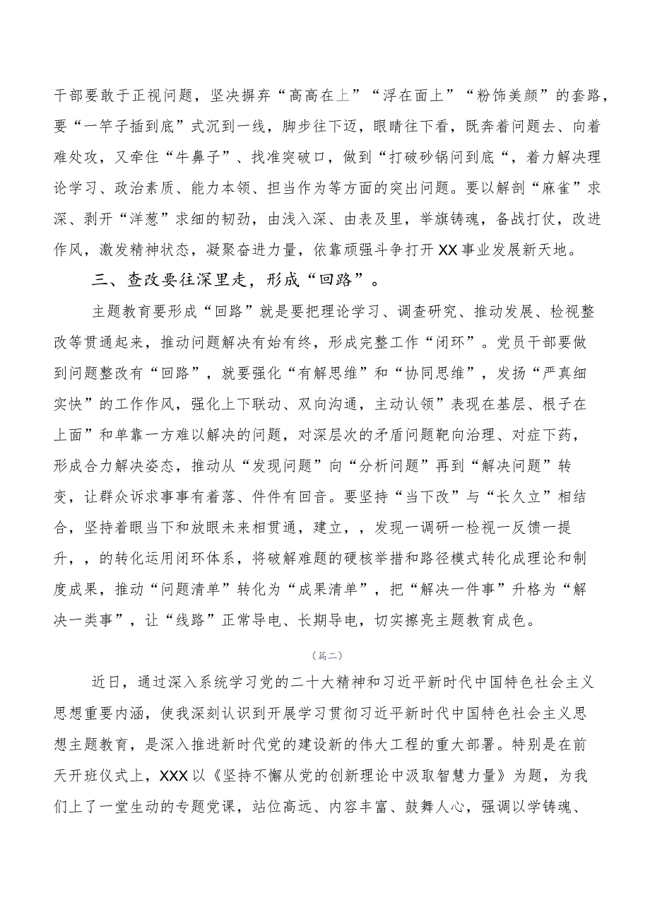 共二十篇2023年第二批主题教育专题学习研讨交流发言材.docx_第2页