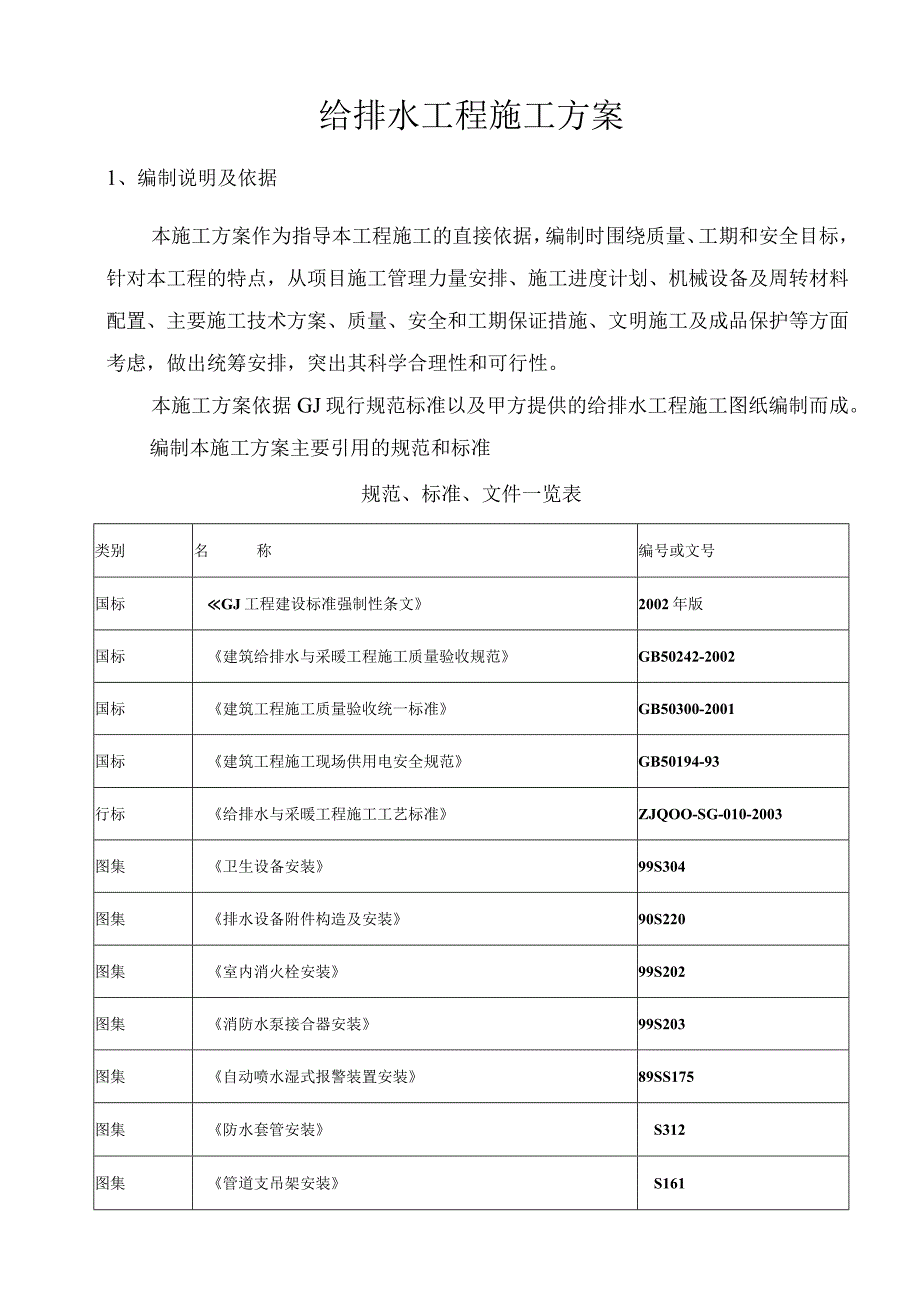 给排水工程施工方案.docx_第1页