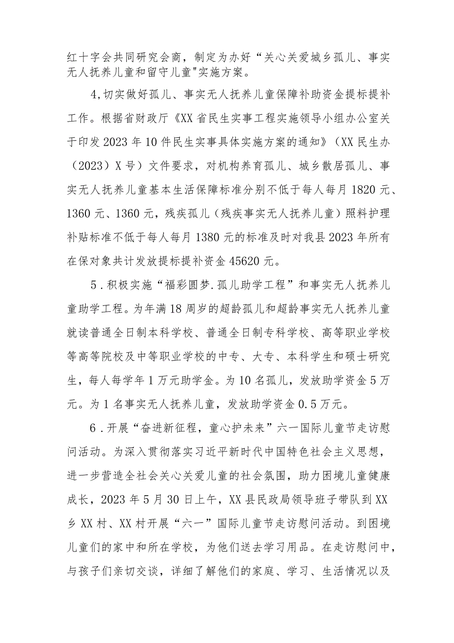 2023年XX县民政局未成年人保护中心半年工作总结.docx_第2页