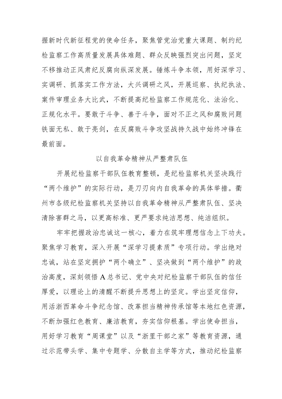 (19篇)纪检监察干部队伍教育整顿工作心得体会材料汇编.docx_第3页