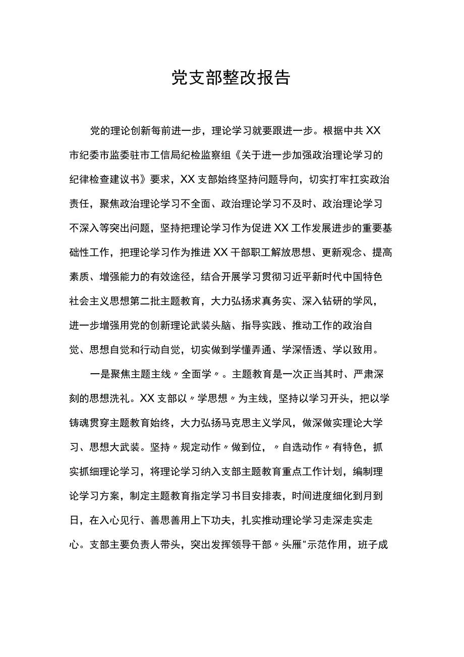 党支部整改报告.docx_第1页