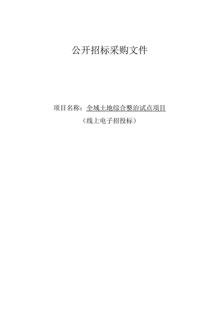 全域土地综合整治试点项目招标文件.docx_第1页