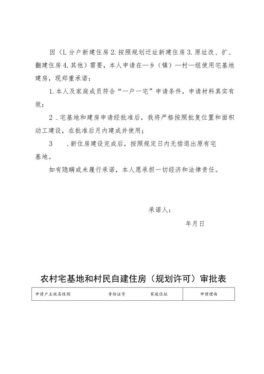 农村宅基地和村民自建住房申请表.docx_第2页