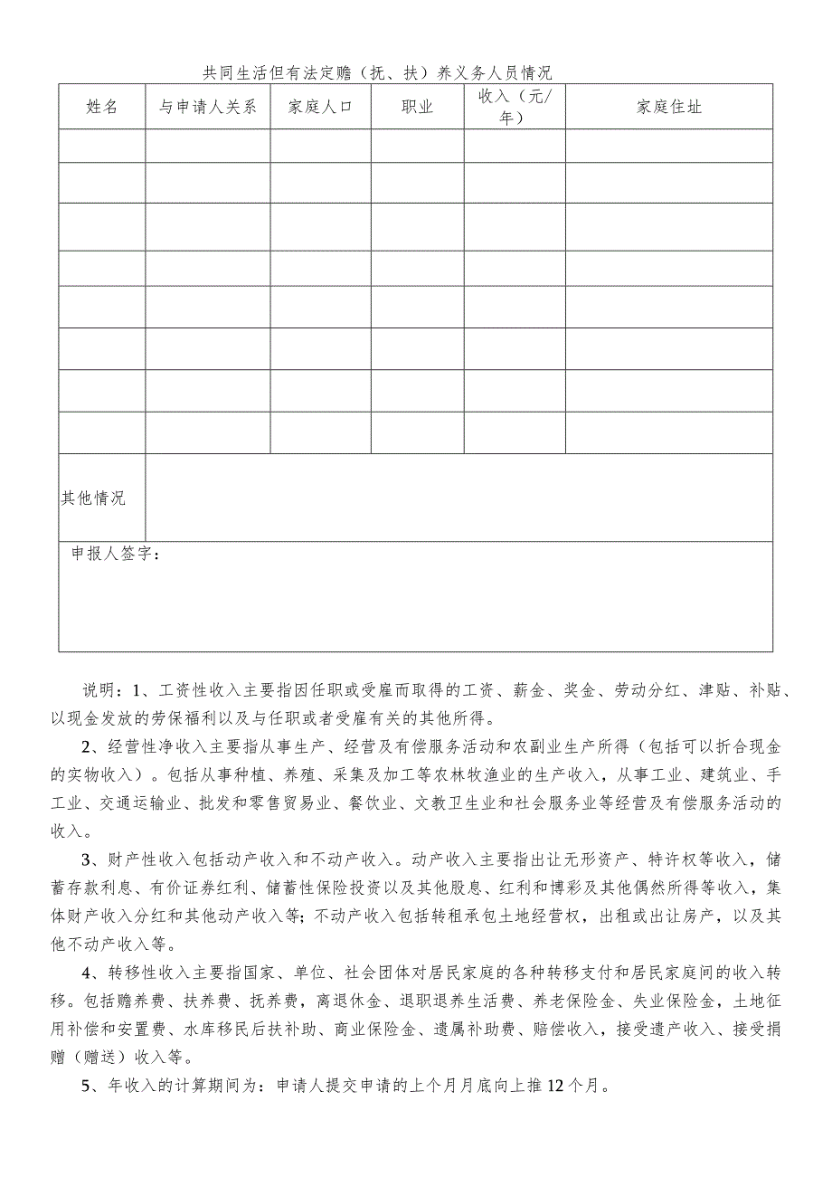 住房保障申请家庭收入及财产申报表模板.docx_第2页