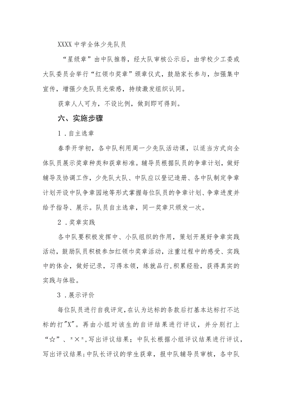 中学“红领巾奖章”实施方案.docx_第3页