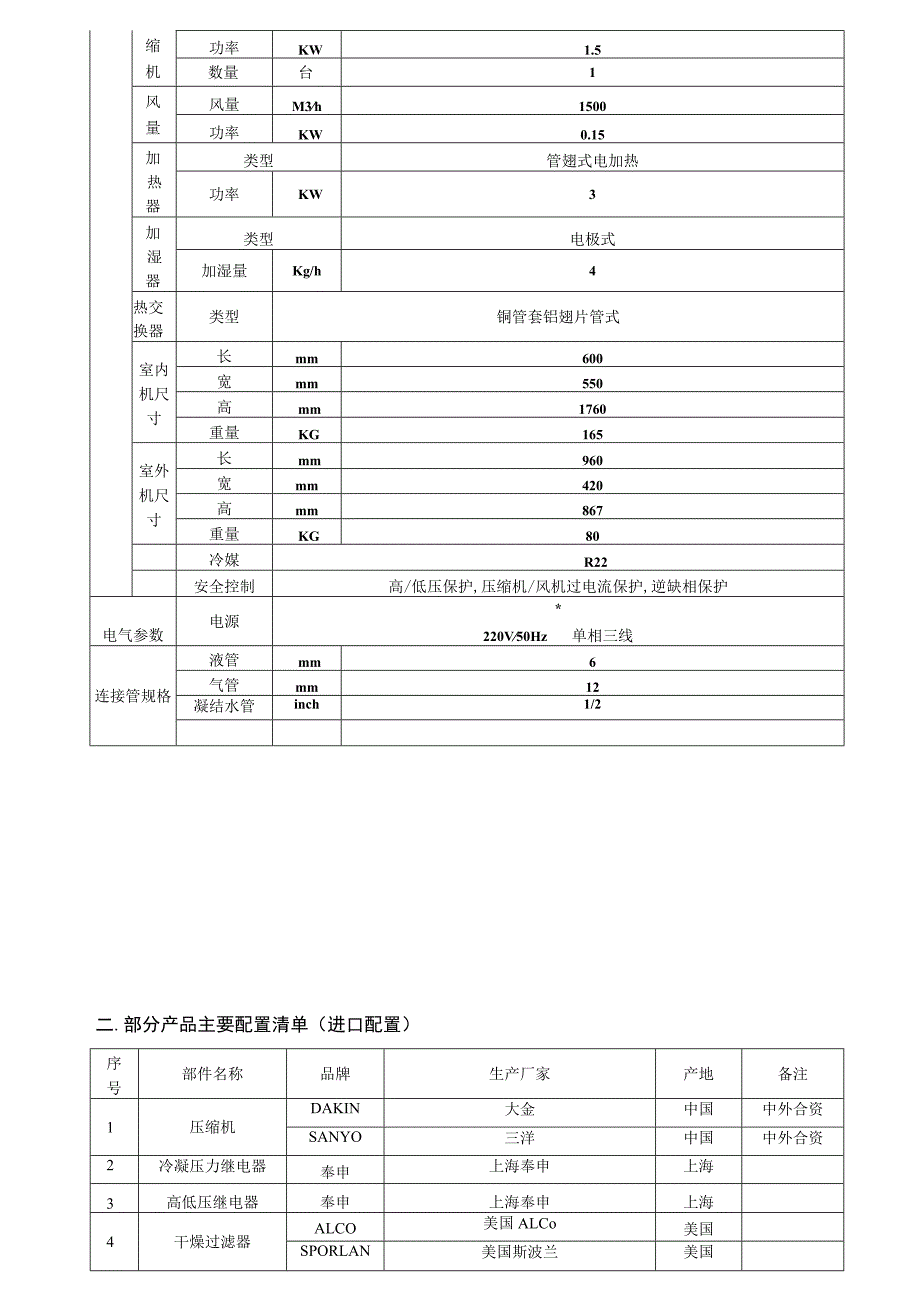 ※※※机房精密空调机组技术参数※※※.docx_第3页