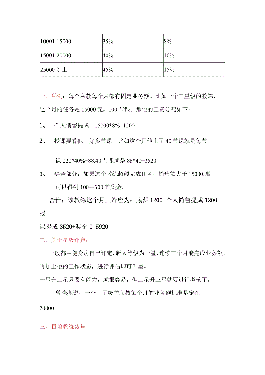 健身房私教部薪资方案和提成方案.docx_第2页