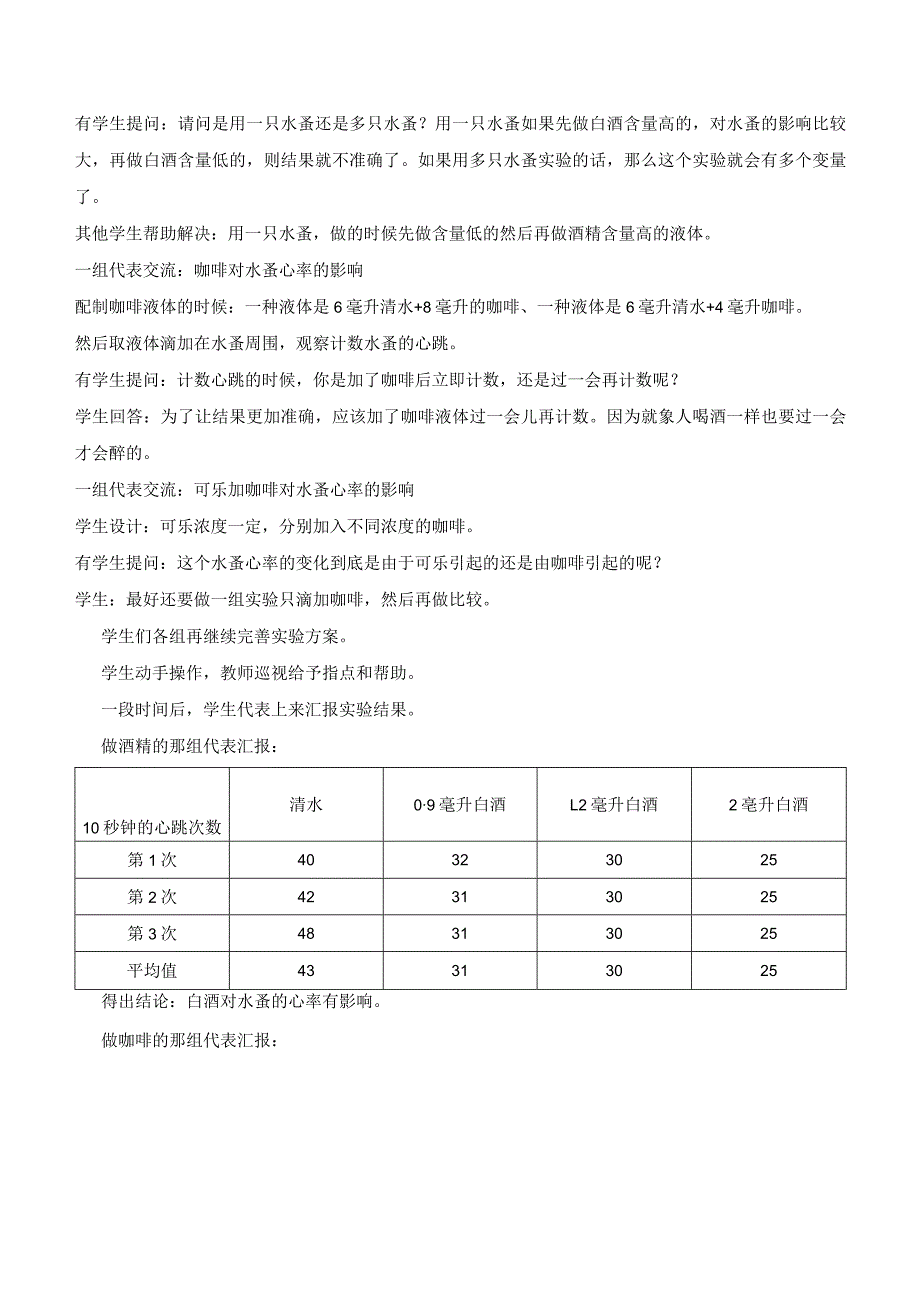 “探究常见物质对水蚤心率影响的实验”的实践和反思.docx_第2页