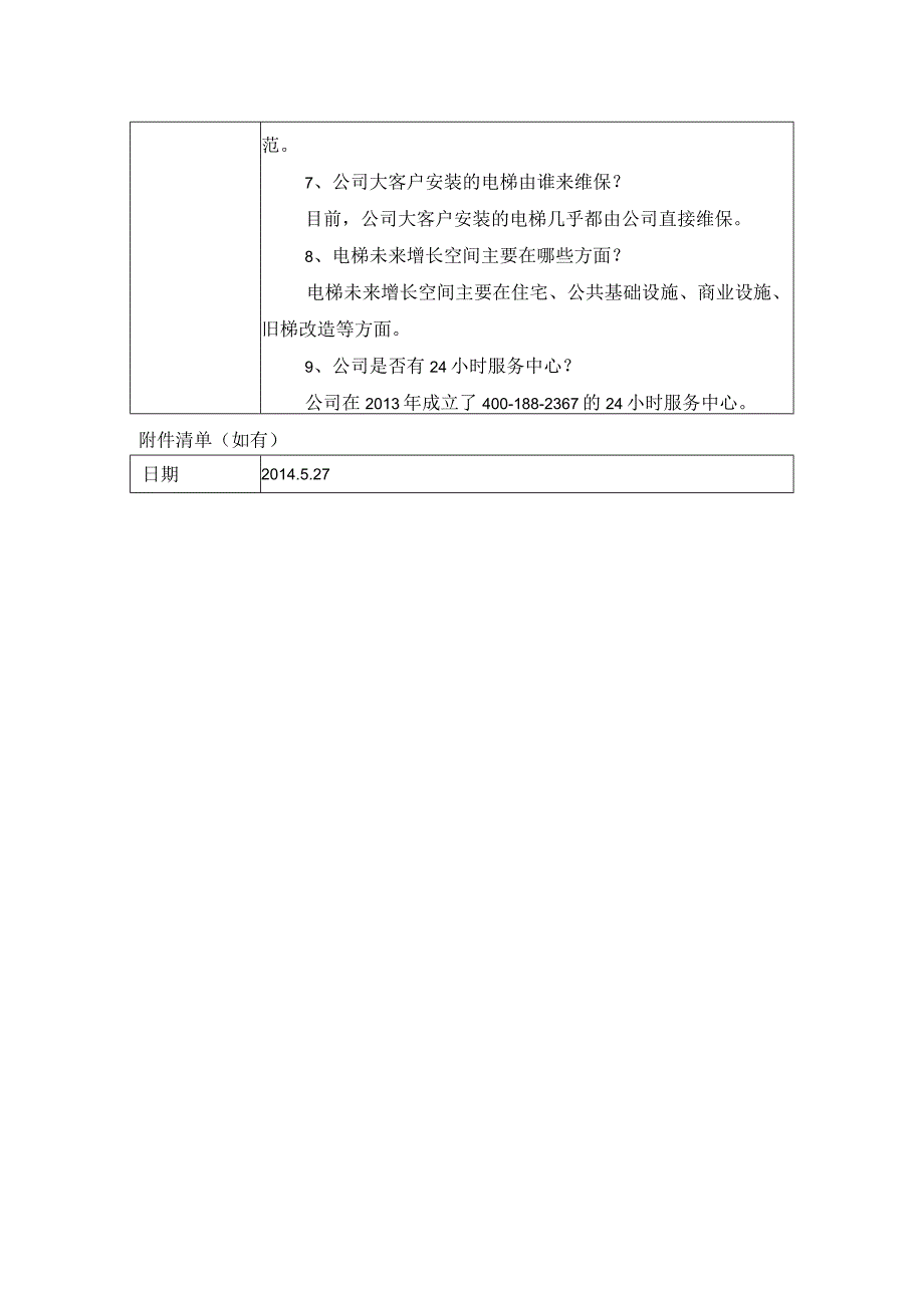 证券代码367证券简称康力电梯康力电梯股份有限公司投资者关系活动记录表.docx_第2页