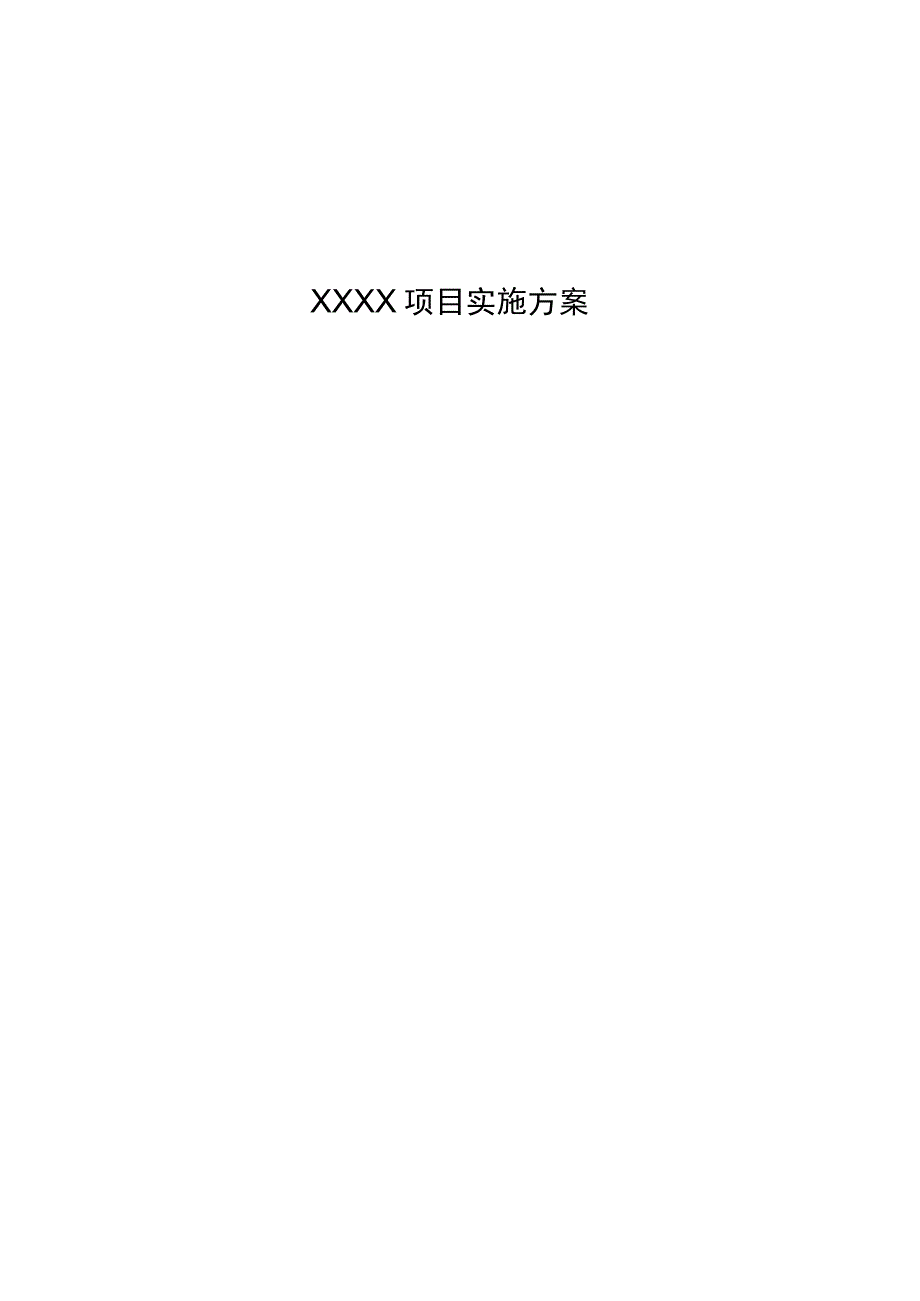 XXXX项目实施方案.docx_第1页