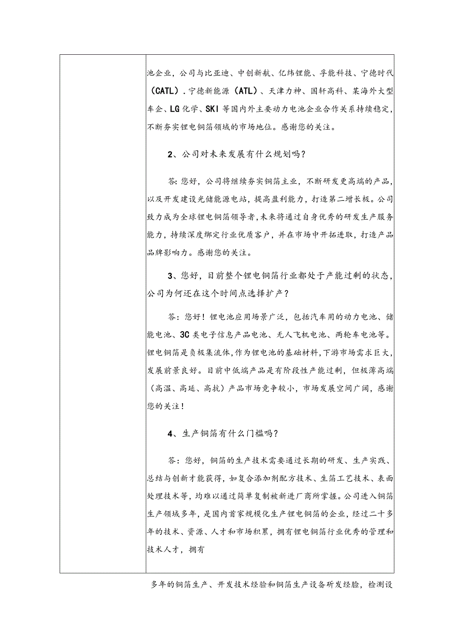 证券代码610证券简称诺德股份诺德新材料股份有限公司2023年半年度业绩说明会记录表.docx_第2页